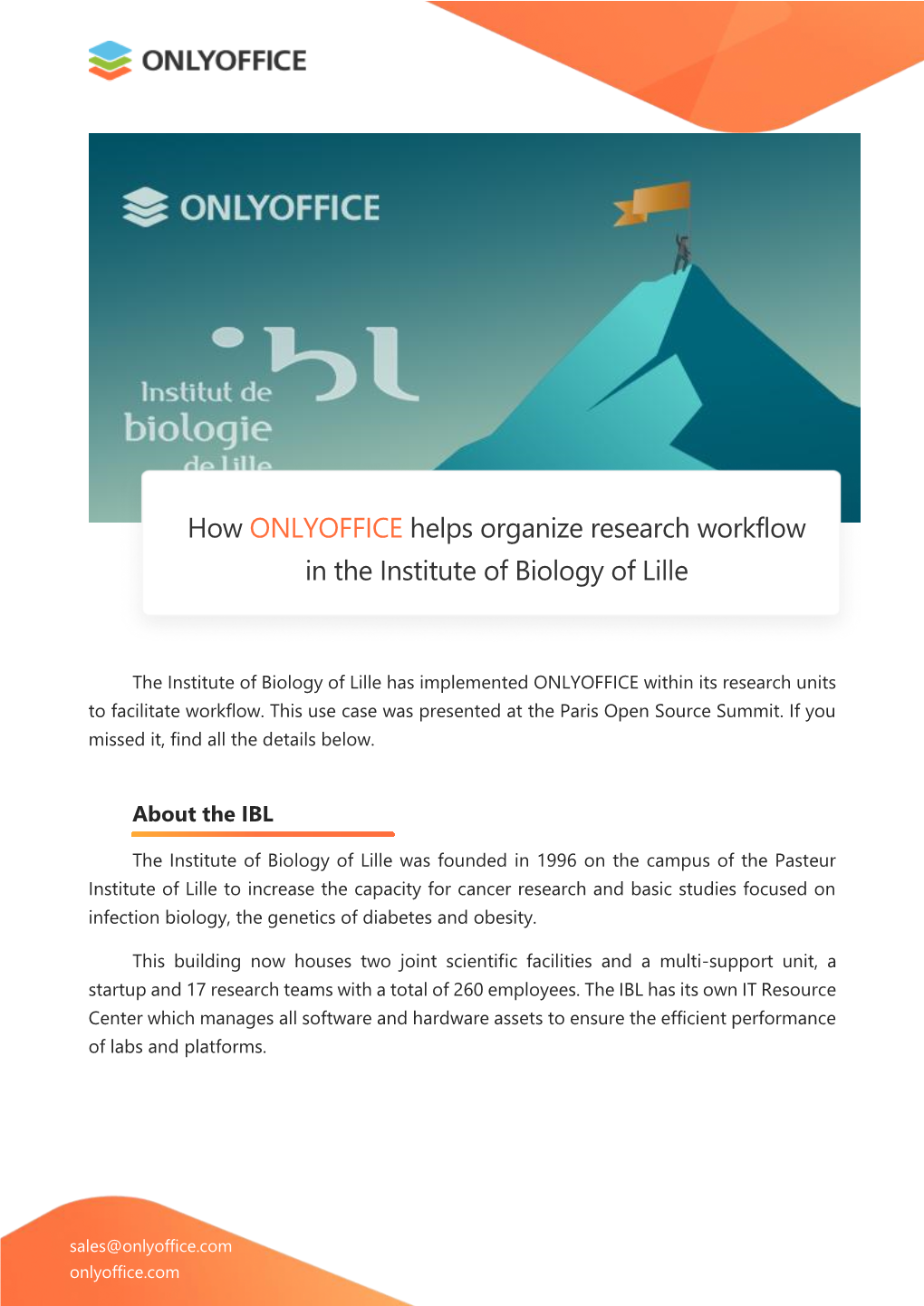 How ONLYOFFICE Helps Organize Research Workflow in the Institute Of