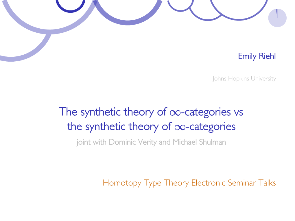 The Synthetic Theory of ∞-Categories in Homotopy Type Theory