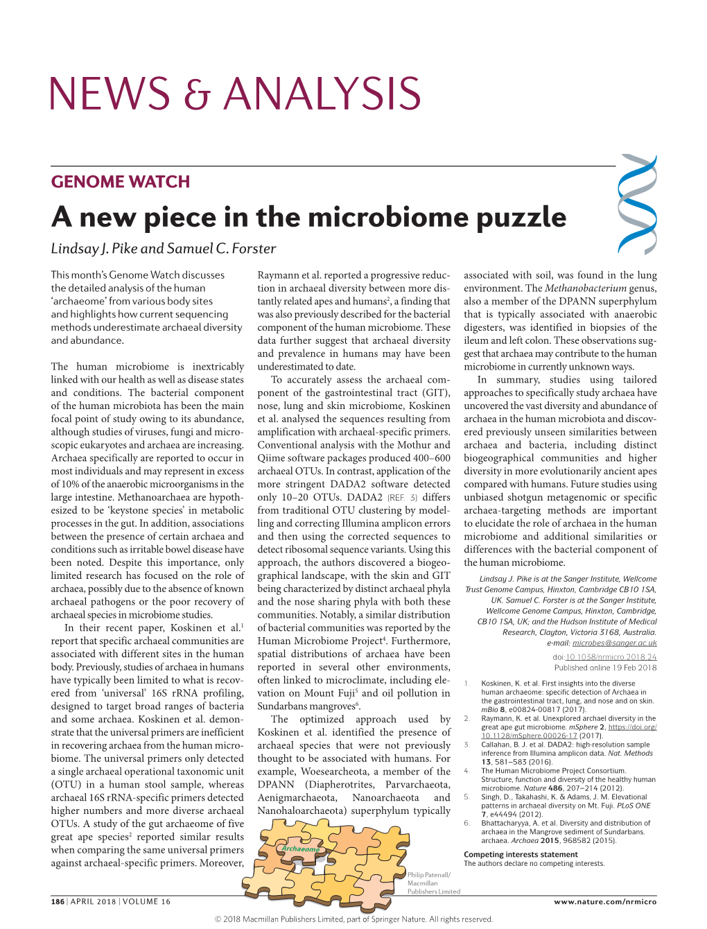 A New Piece in the Microbiome Puzzle Lindsay J