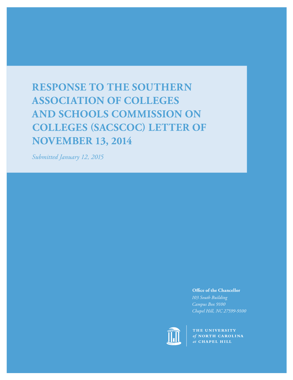 Sacscoc) Letter of November 13, 2014