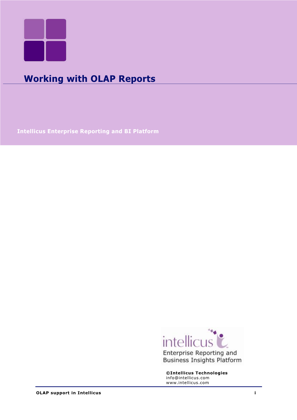 Working with OLAP Reports