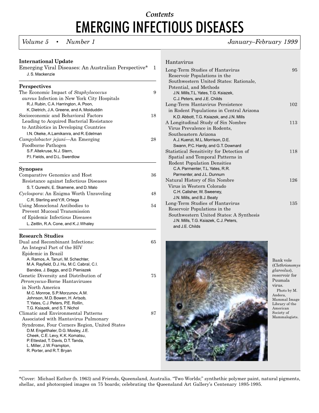 EMERGING INFECTIOUS DISEASES Volume 5 • Number 1 January–February 1999