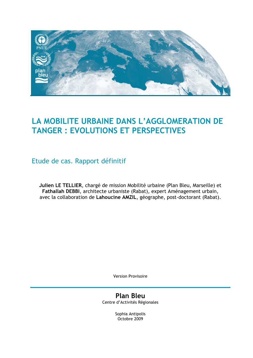 La Mobilité Urbaine Dans L'agglomération De Tanger