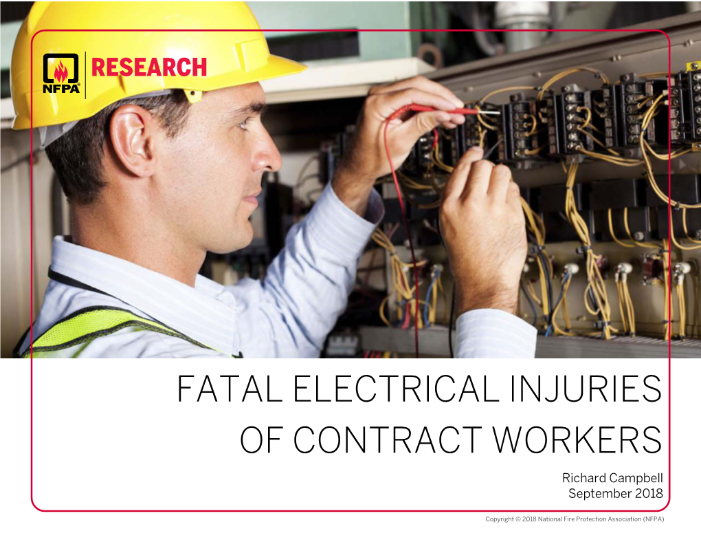 Fatal Electrical Injuries of Contract Workers