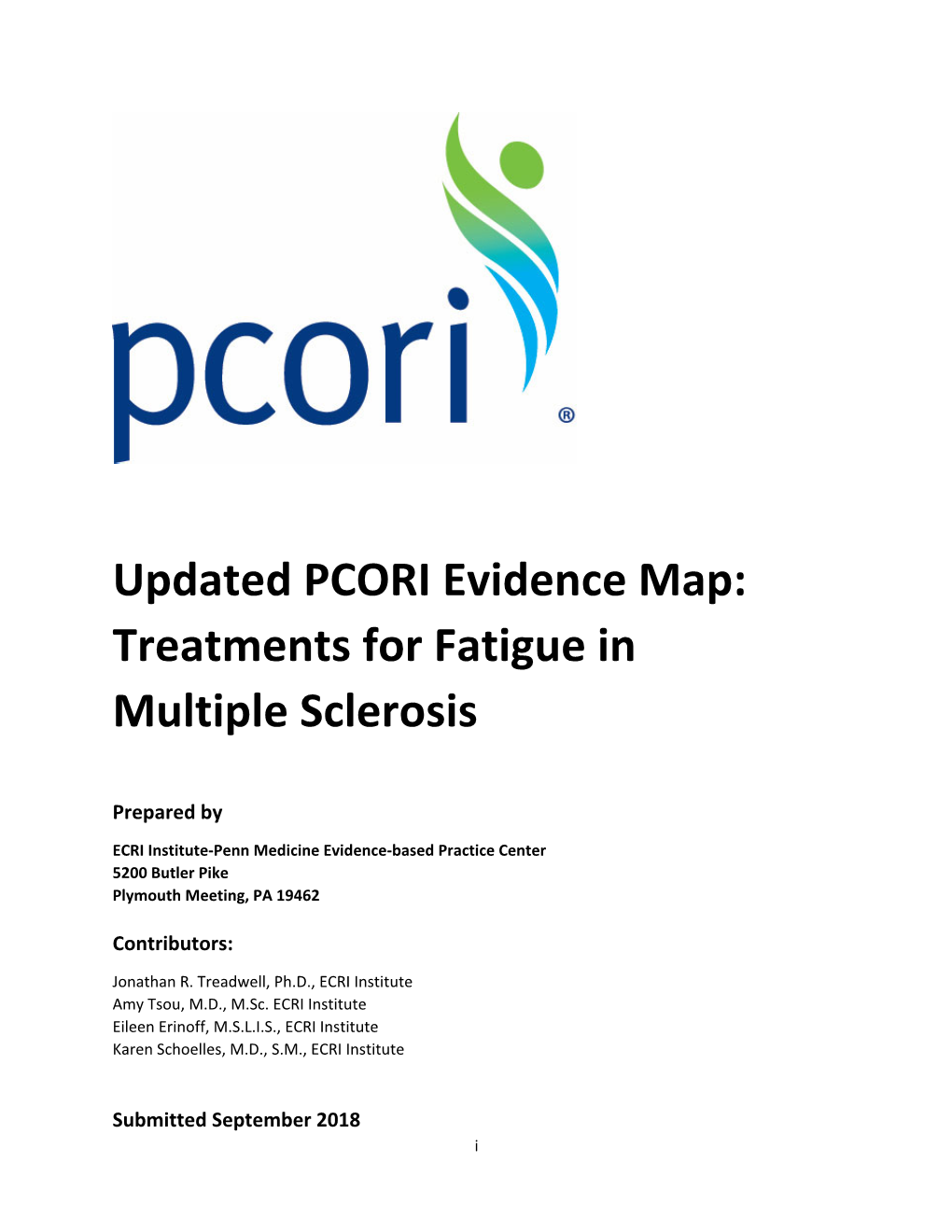 Updated PCORI Evidence Map: Treatments for Fatigue in Multiple Sclerosis