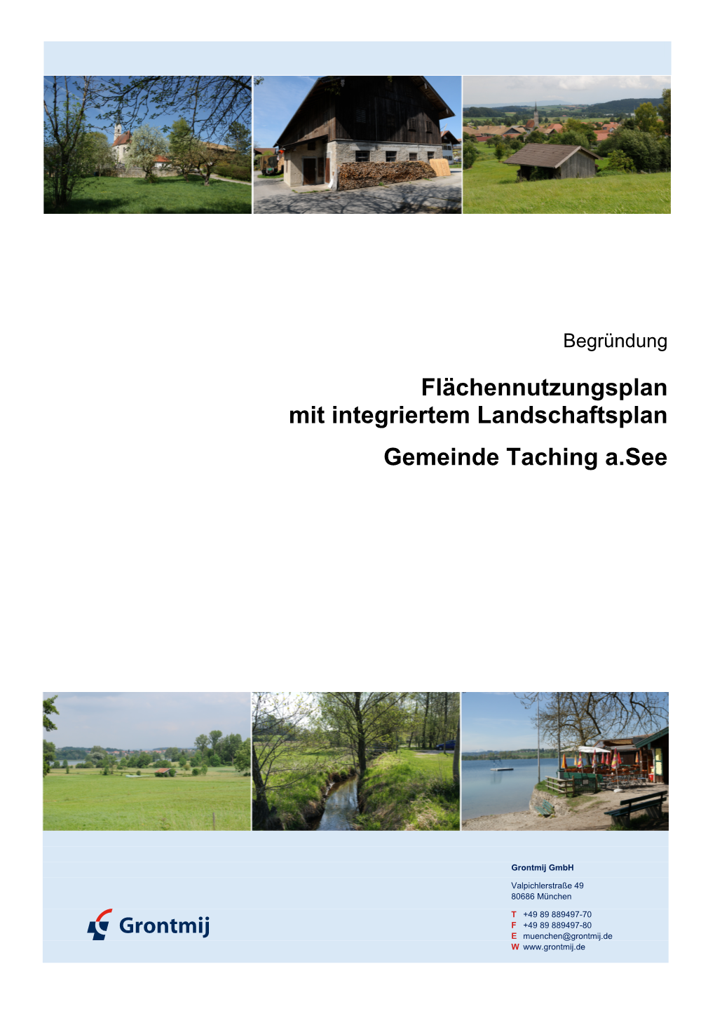 Flächennutzungsplan Mit Integriertem Landschaftsplan Gemeinde Taching A.See