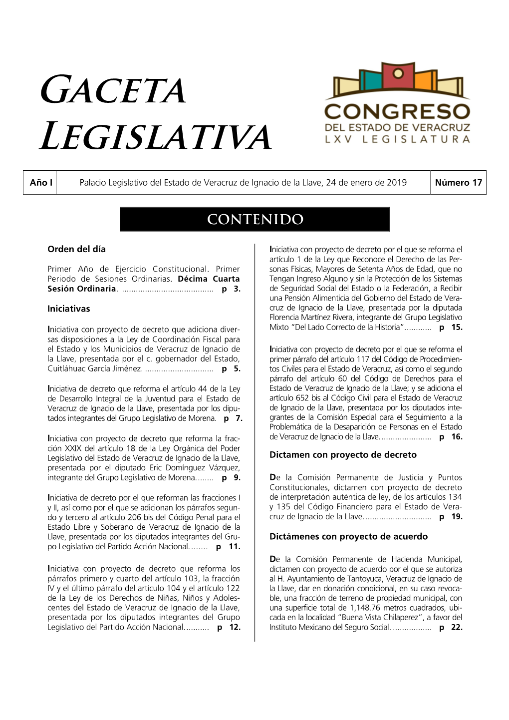 Gaceta Legislativa