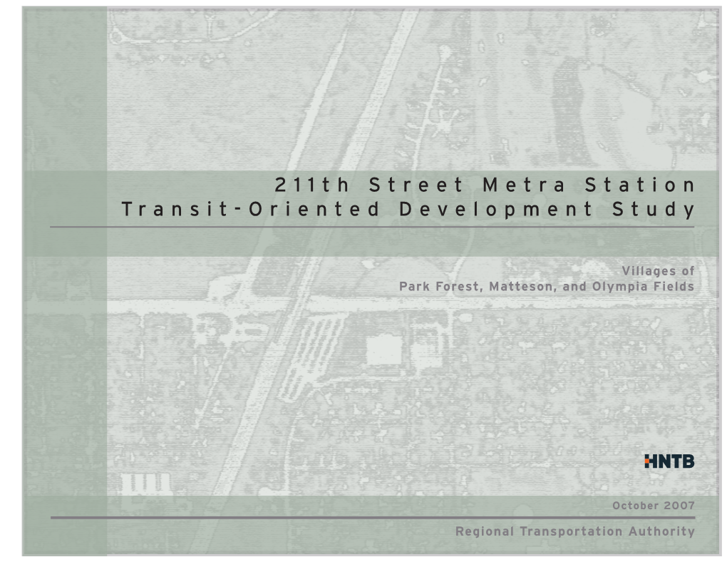 Park Forest Metra Electric District 211Th Street Station Area Plan