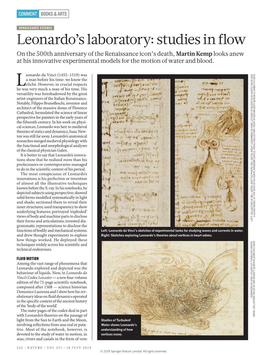 Leonardo's Laboratory: Studies in Flow