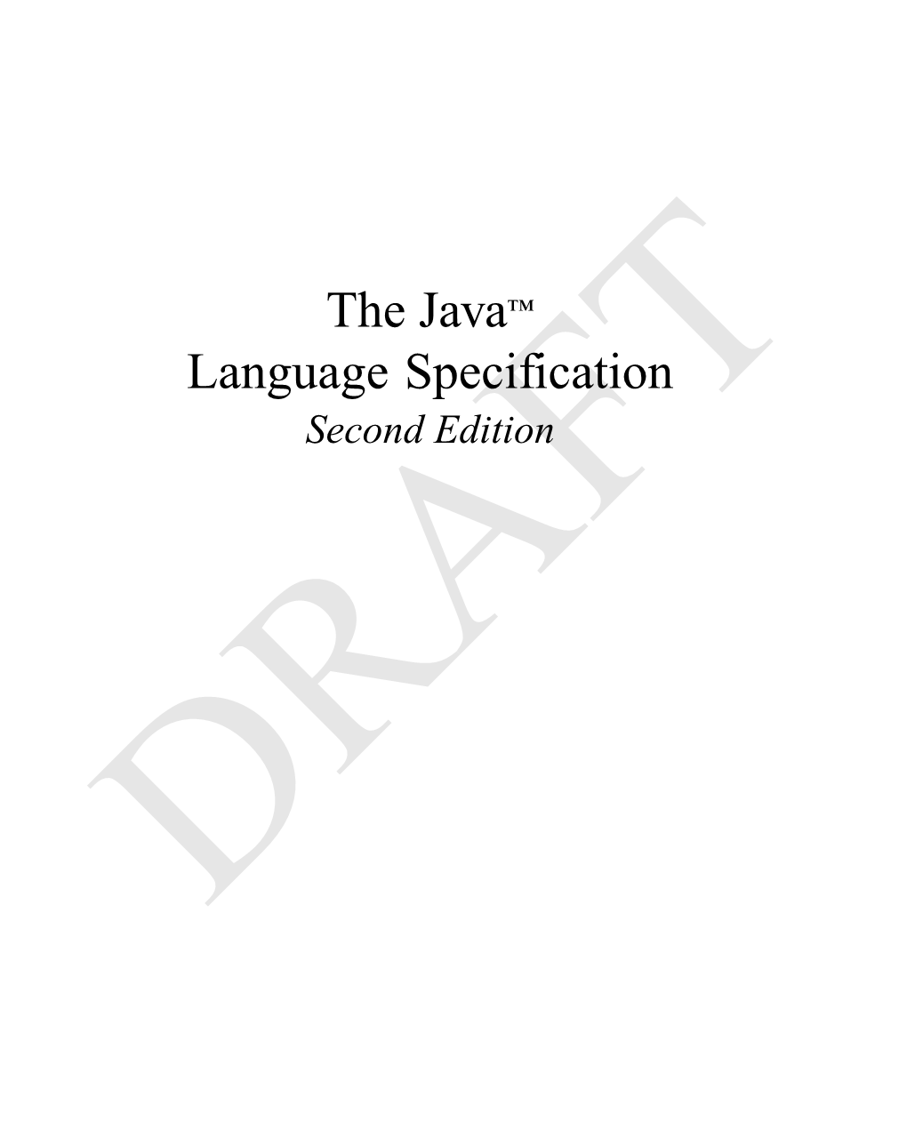 The Java™ Language Specification Second Edition