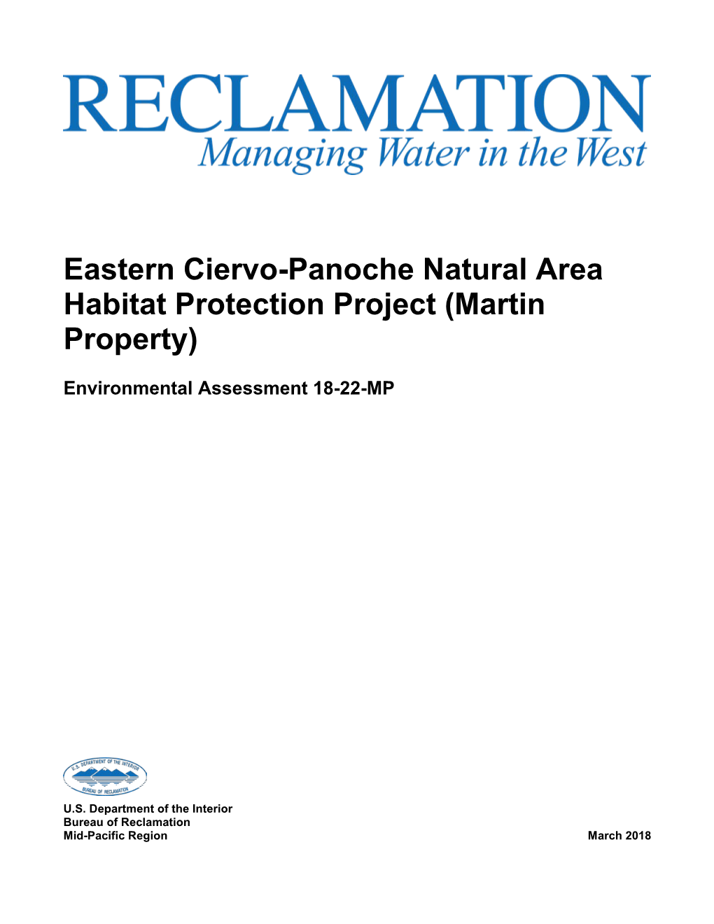 Eastern Ciervo-Panoche Natural Area Habitat Protection Project (Martin Property)