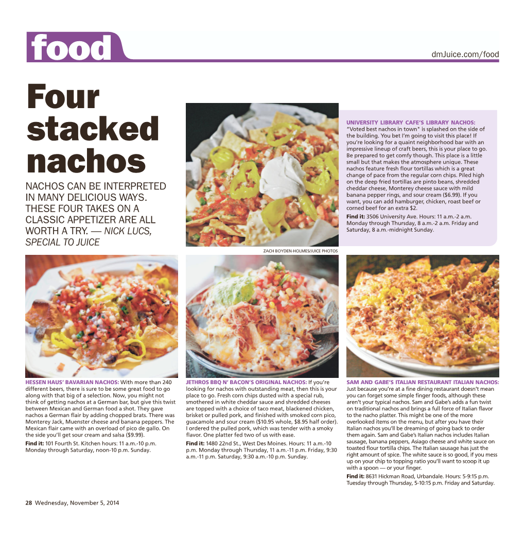 Four Stacked Nachos