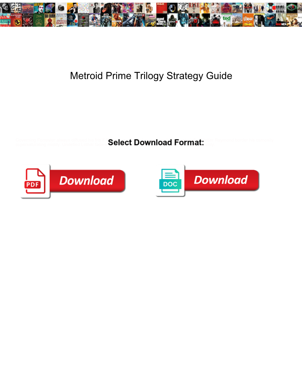 Metroid Prime Trilogy Strategy Guide
