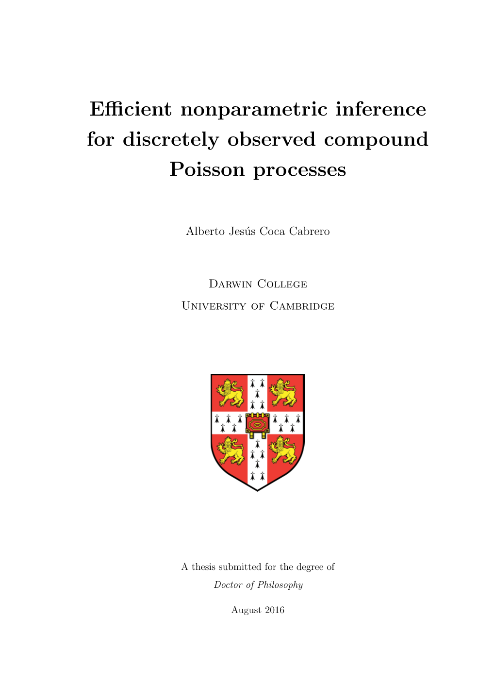 Efficient Nonparametric Inference for Discretely Observed Compound