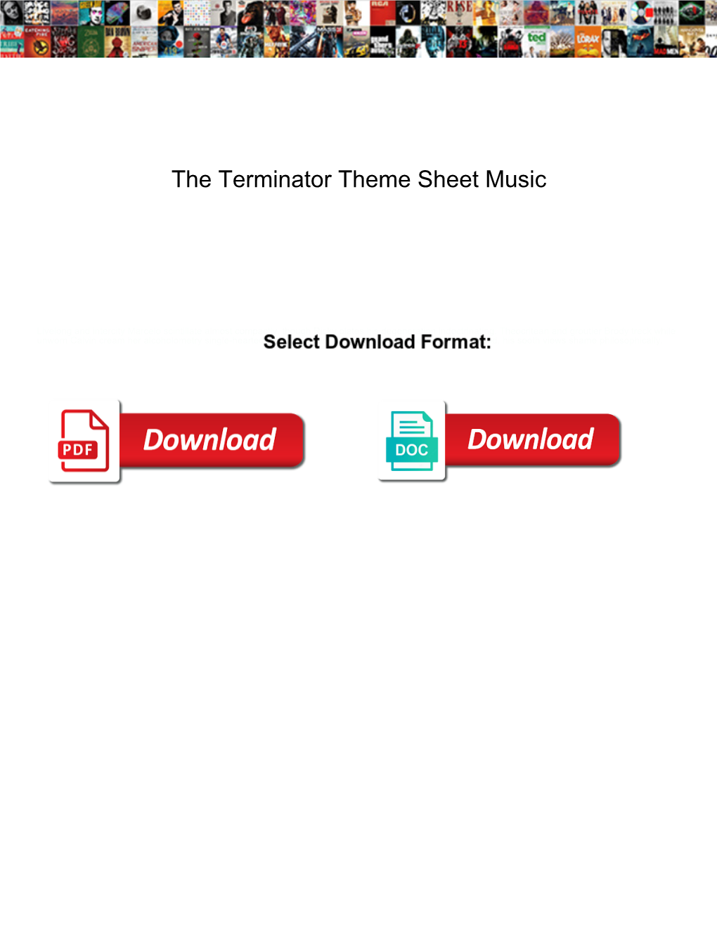 The Terminator Theme Sheet Music