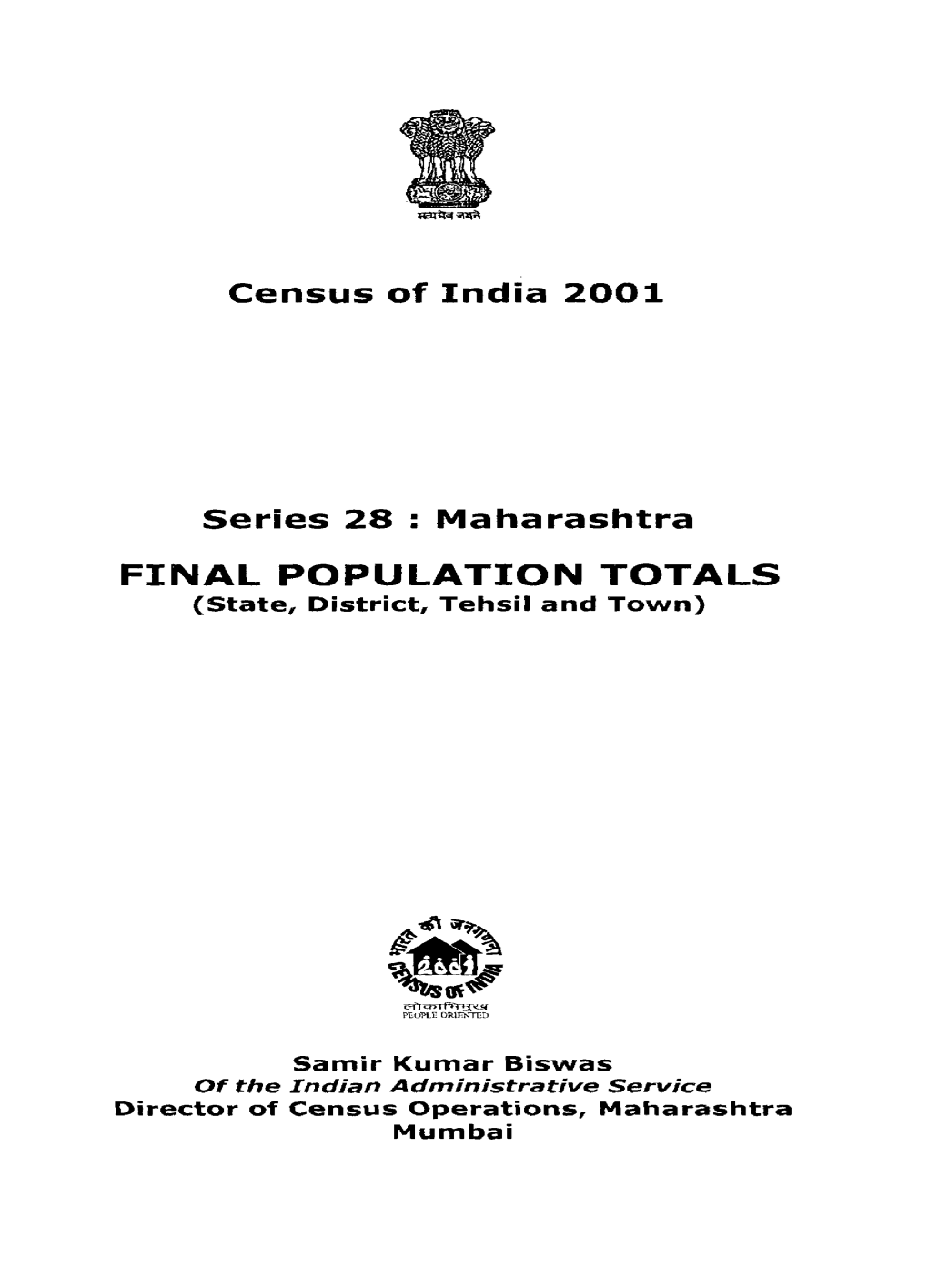 Final Population Totals, Series-28