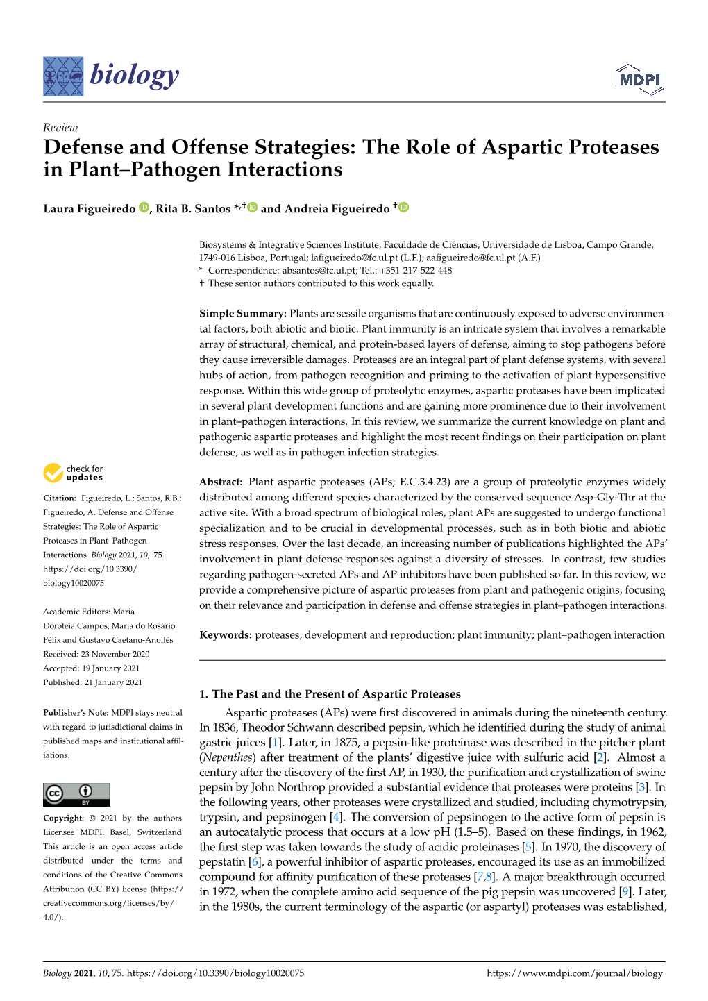 The Role of Aspartic Proteases in Plant–Pathogen Interactions