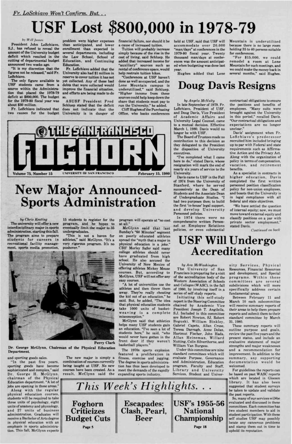 USF Lost $800,000 in 1978-79