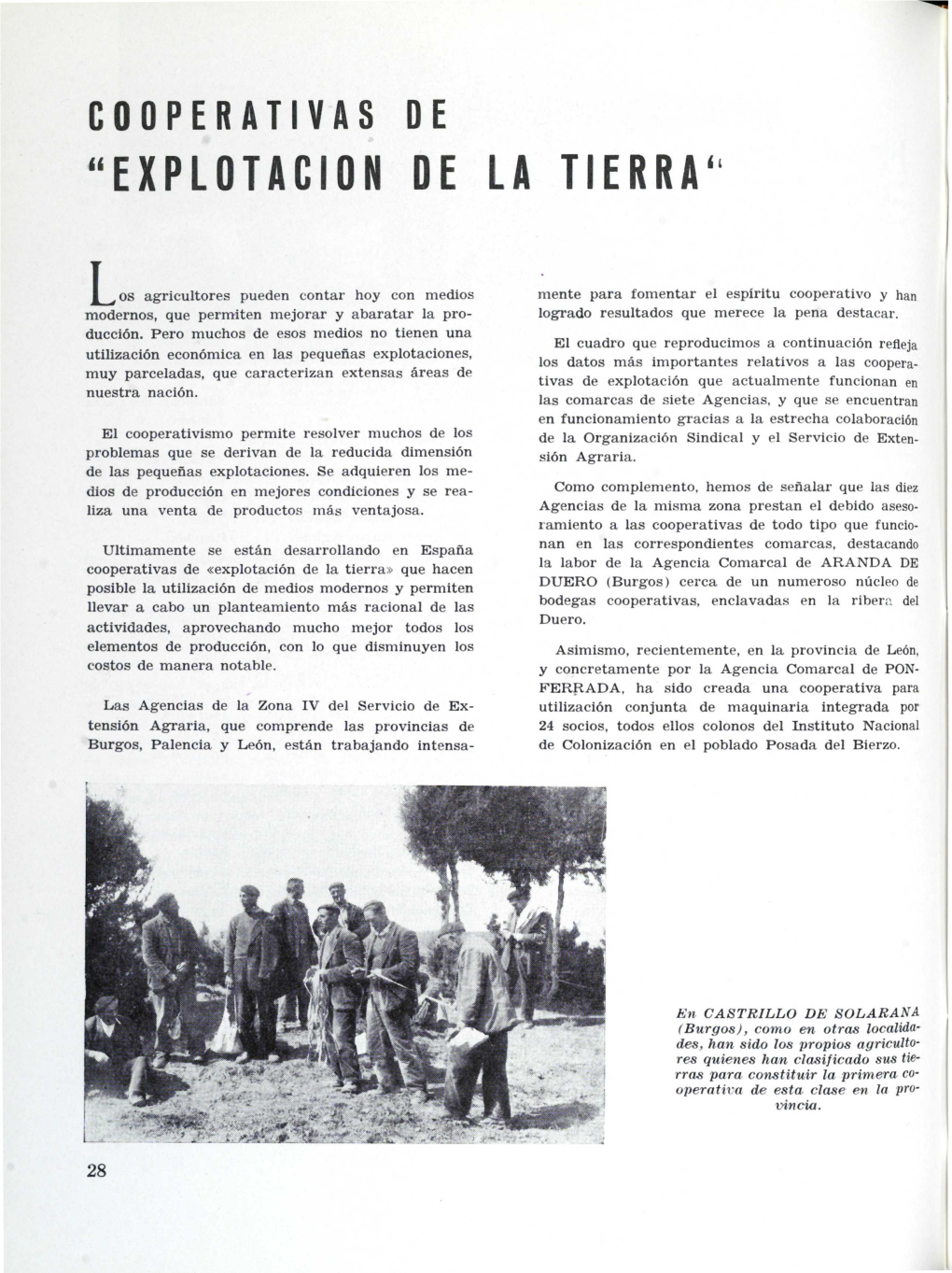 Cooperativas De "Explotacion De La Tierra"