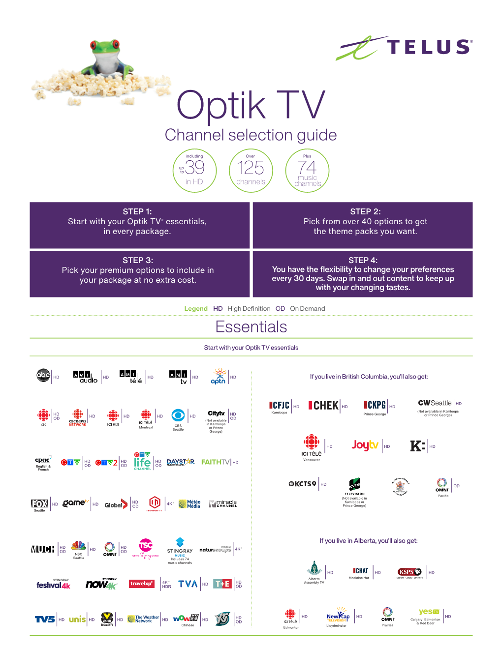 Optik TV Channel Selection Guide