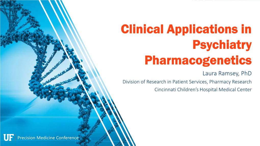 Clinical Applications in Psychiatry Pharmacogenetics