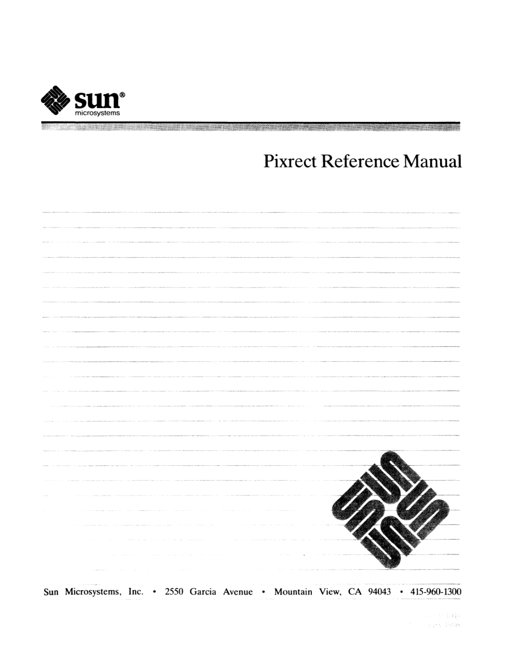 Pixrect Reference Manual
