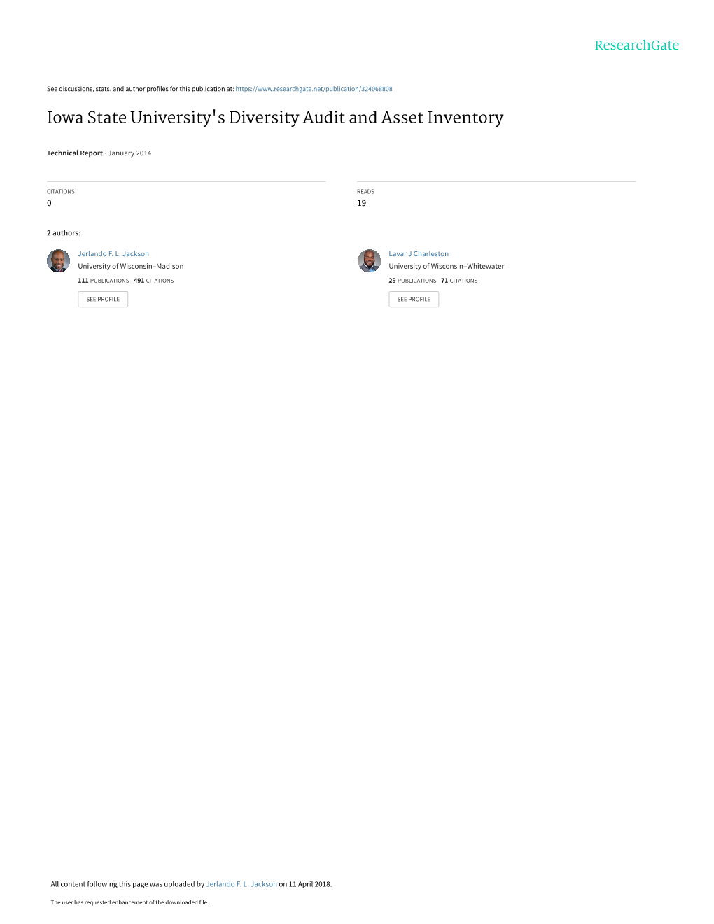 Iowa State University's Diversity Audit and Asset Inventory