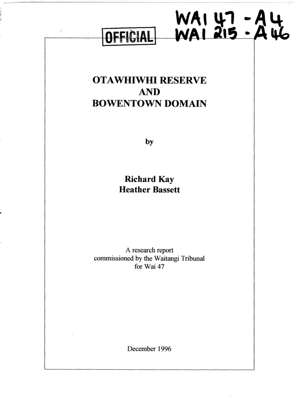 Ota Whiwhi Reserve and Bowentown Domain