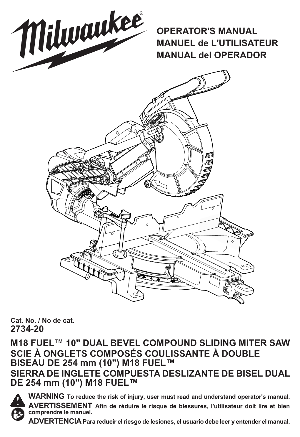 2734-20 M18 Fuel™ 10" Dual Bevel Compound Sliding
