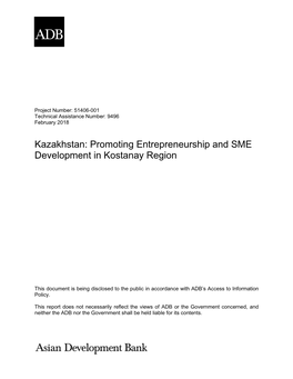 SSTA 9496 Kostanay Region SME and Entrepreneurship Development