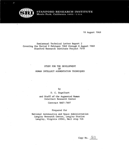 18 August 1969 Semiannual Technical Letter Report 2 Covering