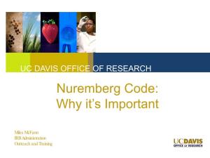 Nuremberg Code: Why It’S Important