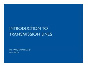Introduction to Transmission Lines