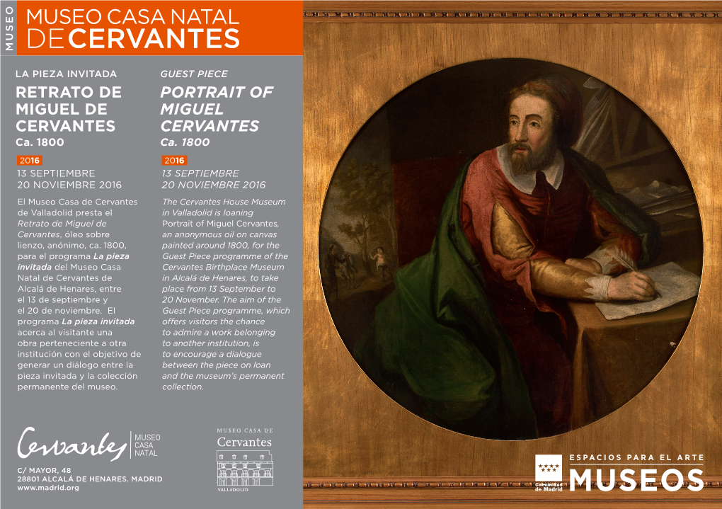 Retrato De Miguel De Cervantes Portrait Of