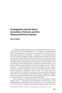 Propaganda and the Deed 163