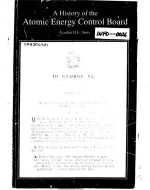 A History of the Atomic Energy Control Board
