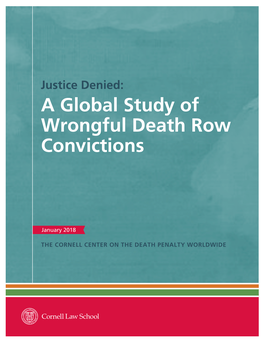 Justice Denied: a Global Study of Wrongful Death Row Convictions