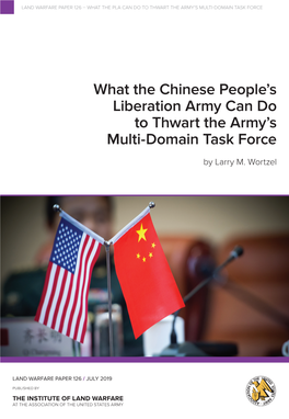 What the Chinese People's Liberation Army Can Do to Thwart the Army's Multi-Domain Task Force