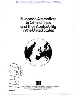 Europ~An Alternatives and Their App'licability in ~He Unilea Slales