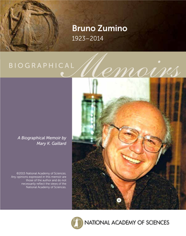 Bruno Zumino 1923–2014