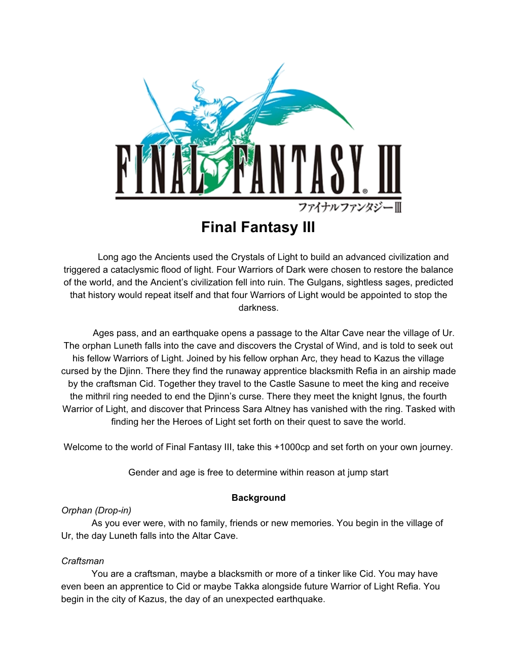 Final Fantasy III