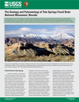 The Geology and Paleontology of Tule Springs Fossil Beds National Monument, Nevada