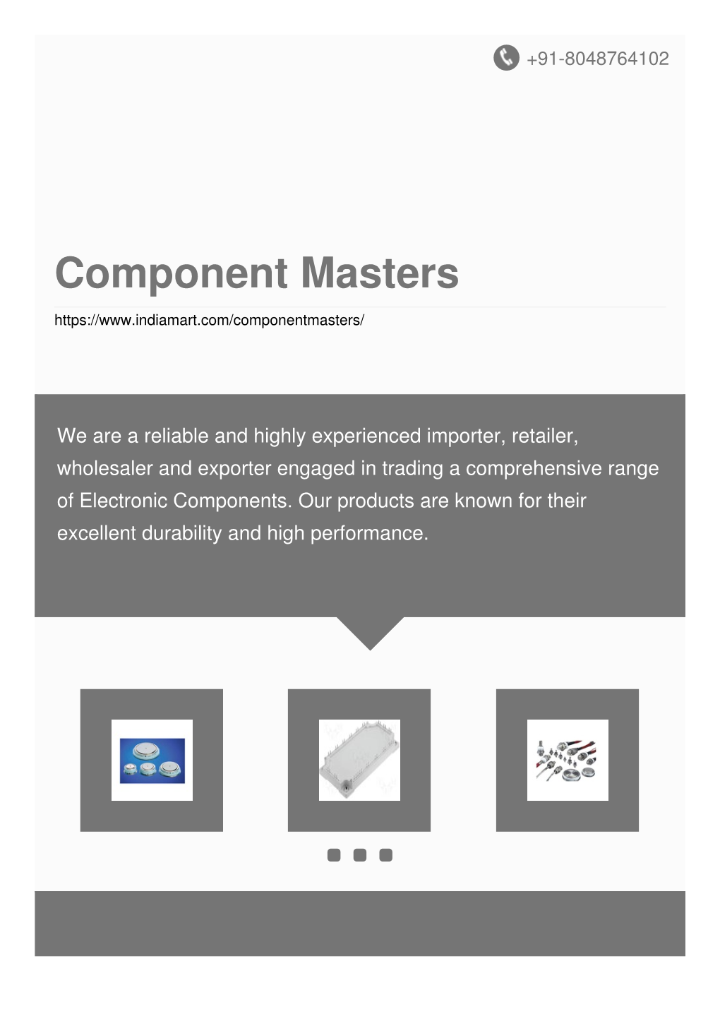 Component Masters