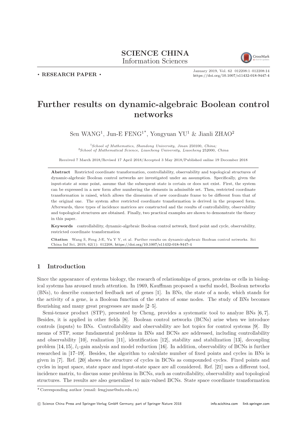 Further Results on Dynamic-Algebraic Boolean Control Networks