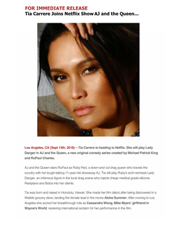 Tia Carrere Joins the Netflix Show AJ and the Queen