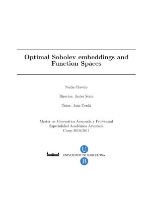 Optimal Sobolev Embeddings and Function Spaces