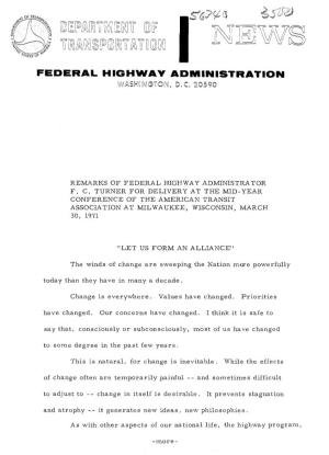 Federal Highway Administration Wasikg!N3gtq[S!;, D.C