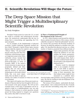 The Deep Space Mission That Might Trigger a Multidisciplinary Scientific Revolution by Judy Hodgkiss