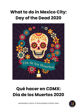 Day of the Dead 2020 Qué Hacer En CDMX