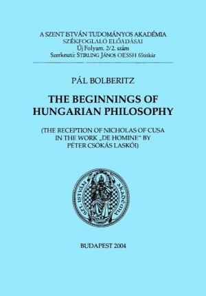 Pál Bolberitz: the Beginnings of Hungarian Philosophy